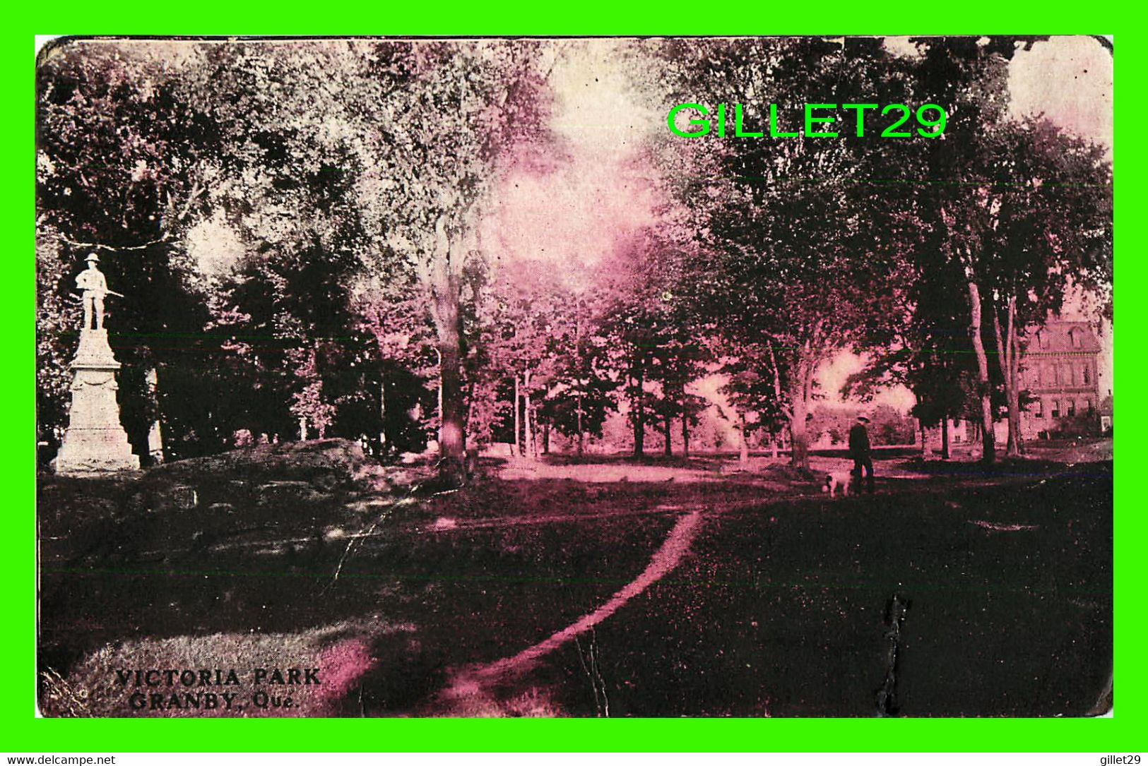 GRANBY, QUÉBEC - PARC VICTORIA PARK - ANIMATED PEOPLE - TRAVEL IN 1907 - 3/4 BACK - - Granby