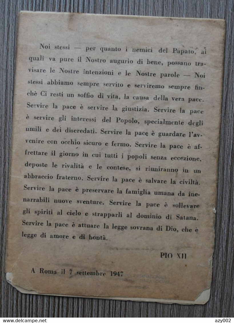 RARE - VATICAN 1947 - Hommage De La Chrétienté Au Pape PIE XII, Défenseur De La PAIX ... Pochette Et 3 Cartes Attenantes - Variétés & Curiosités