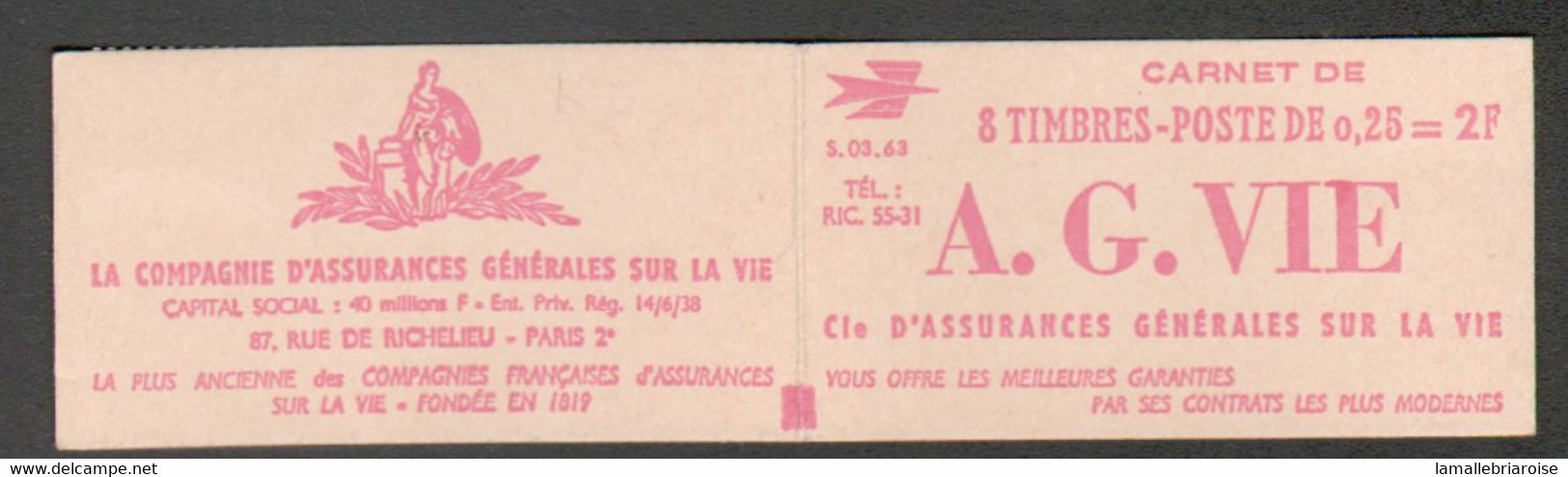 Carnet 1263 C1, Publicite A. G. VIE - Altri & Non Classificati