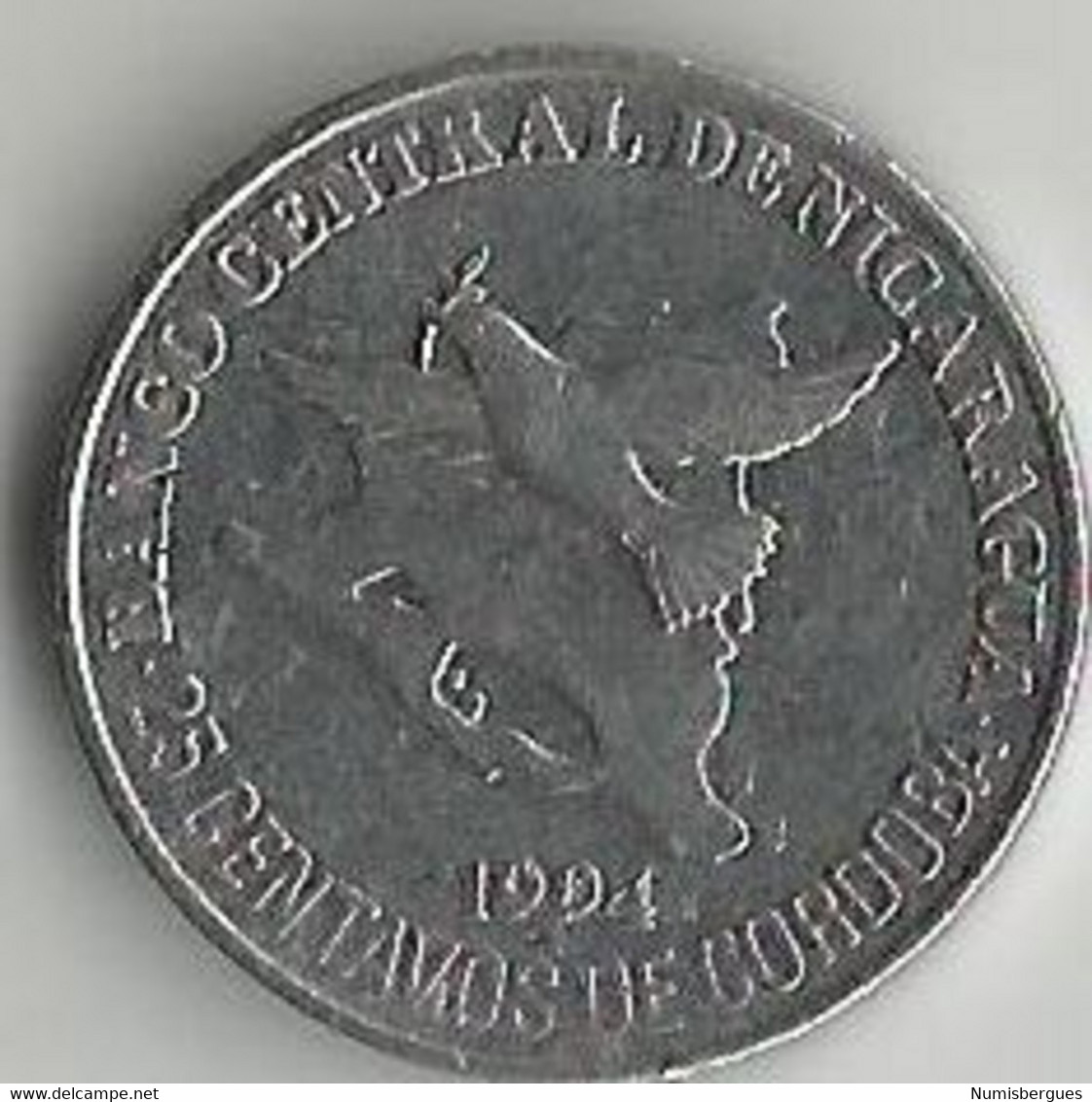 Pièce De Monnaie  25 Centavos De Cordoba 1994 - Nicaragua
