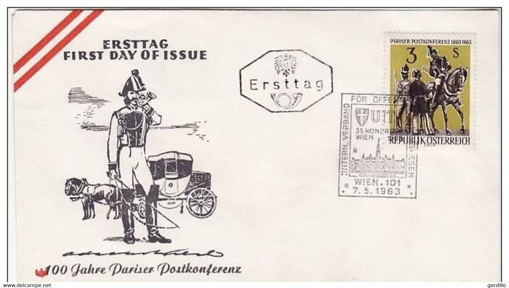 FDc Osterreich 1963 Pariser Postkonferenz. - FDC