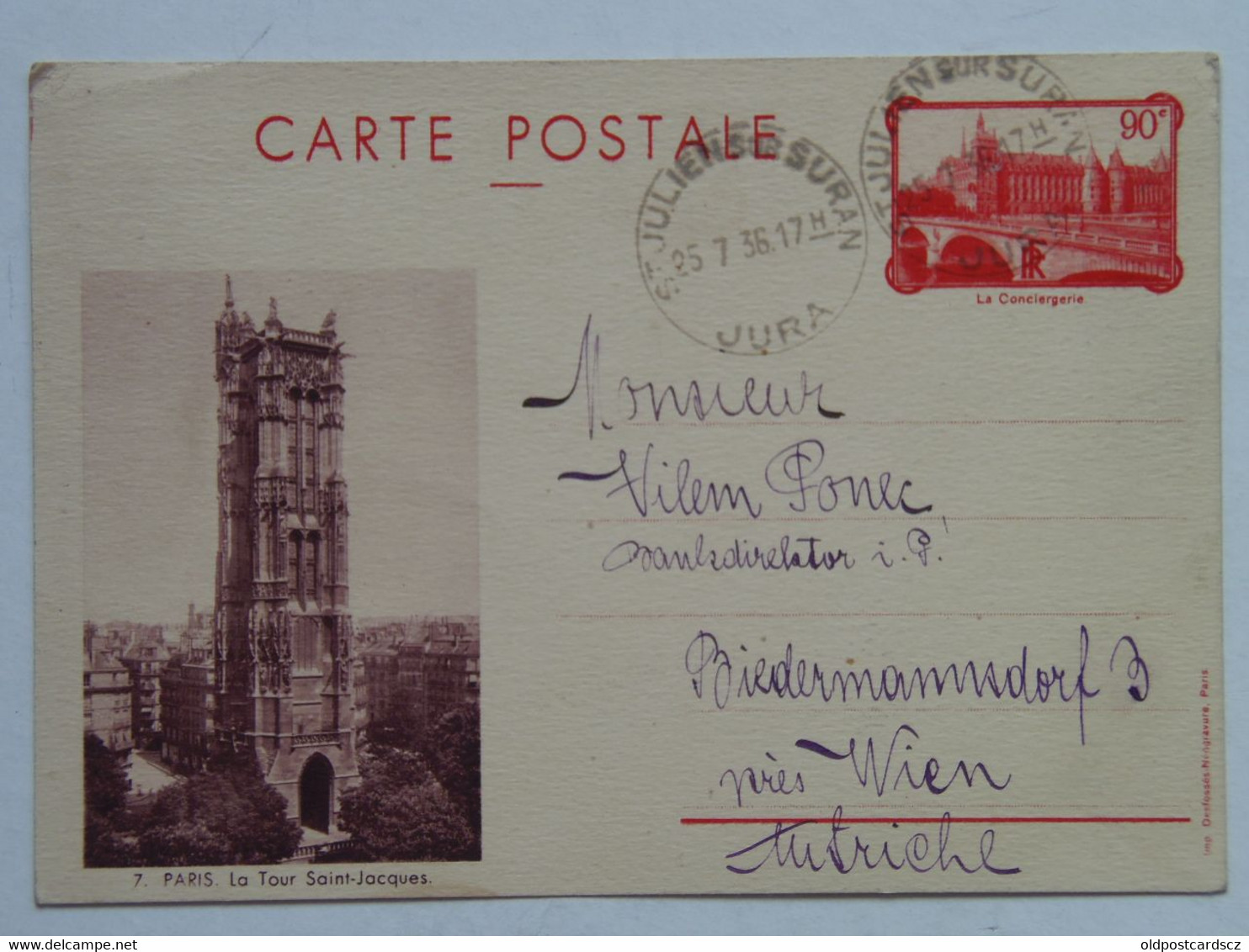 Carte postale x7 1936