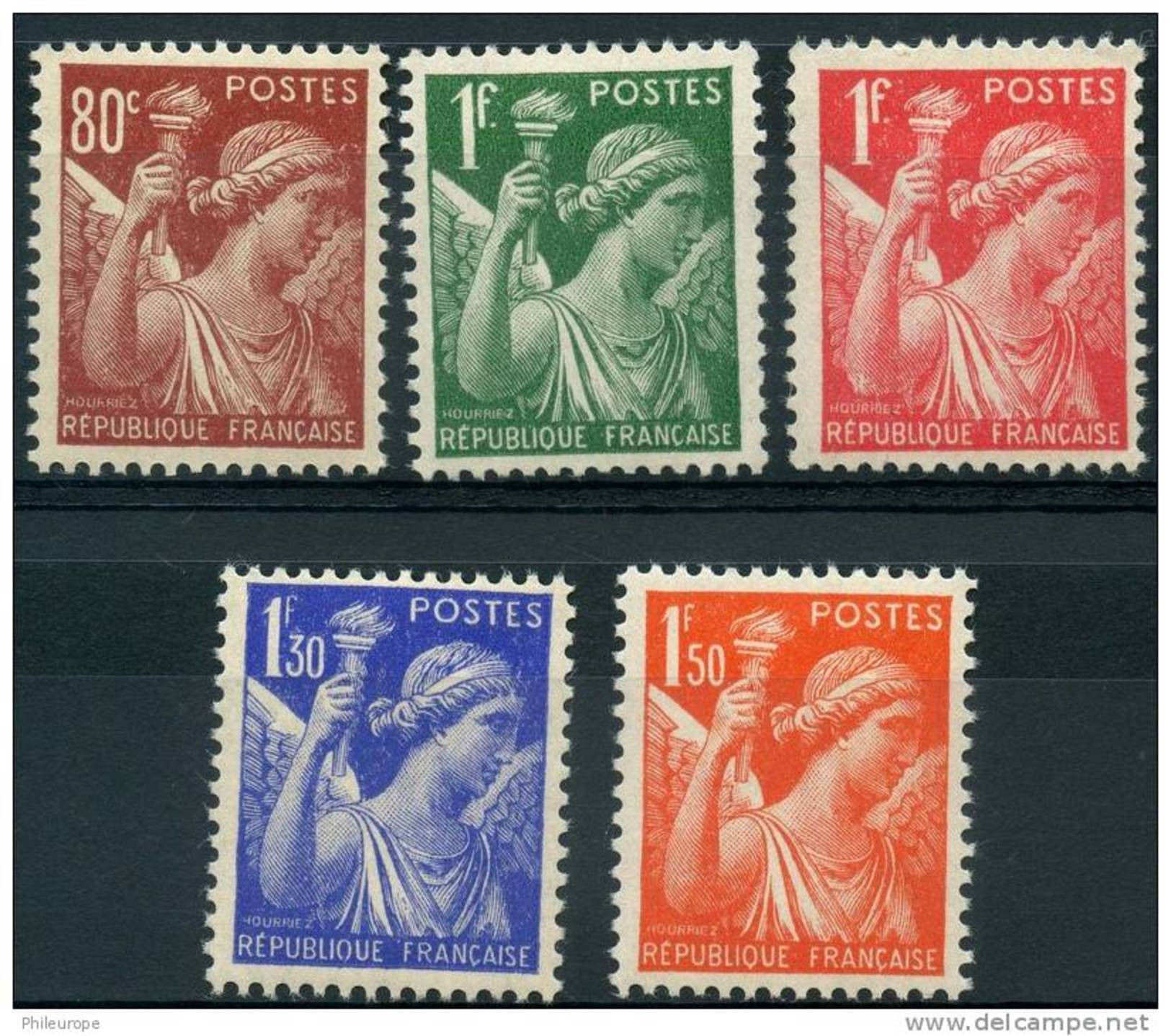 France (1939) N 431 à 435 ** (Luxe) - Nuevos