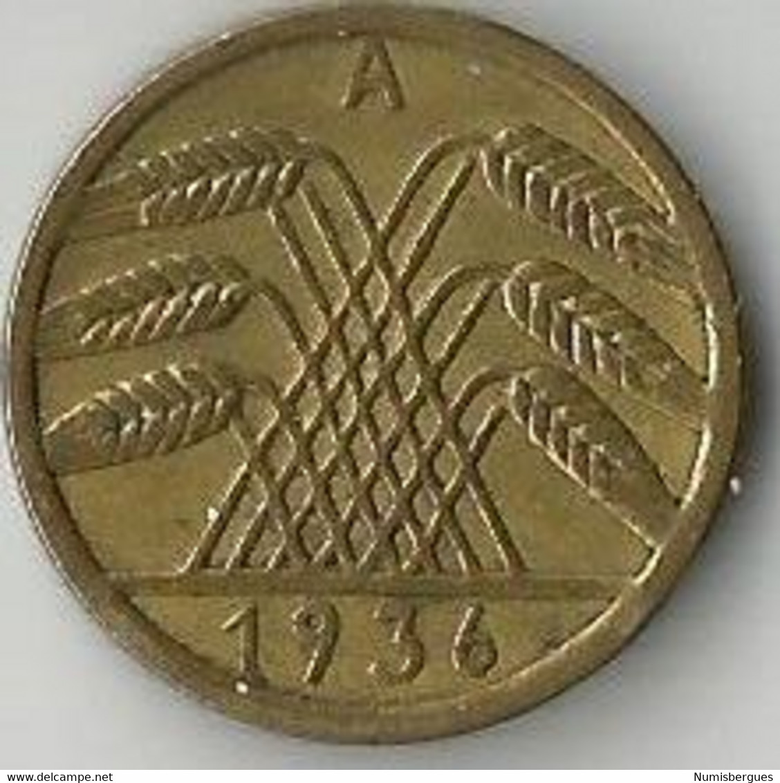 Pièce De Monnaie  5 Reichspfennig 1936 A - 5 Reichspfennig