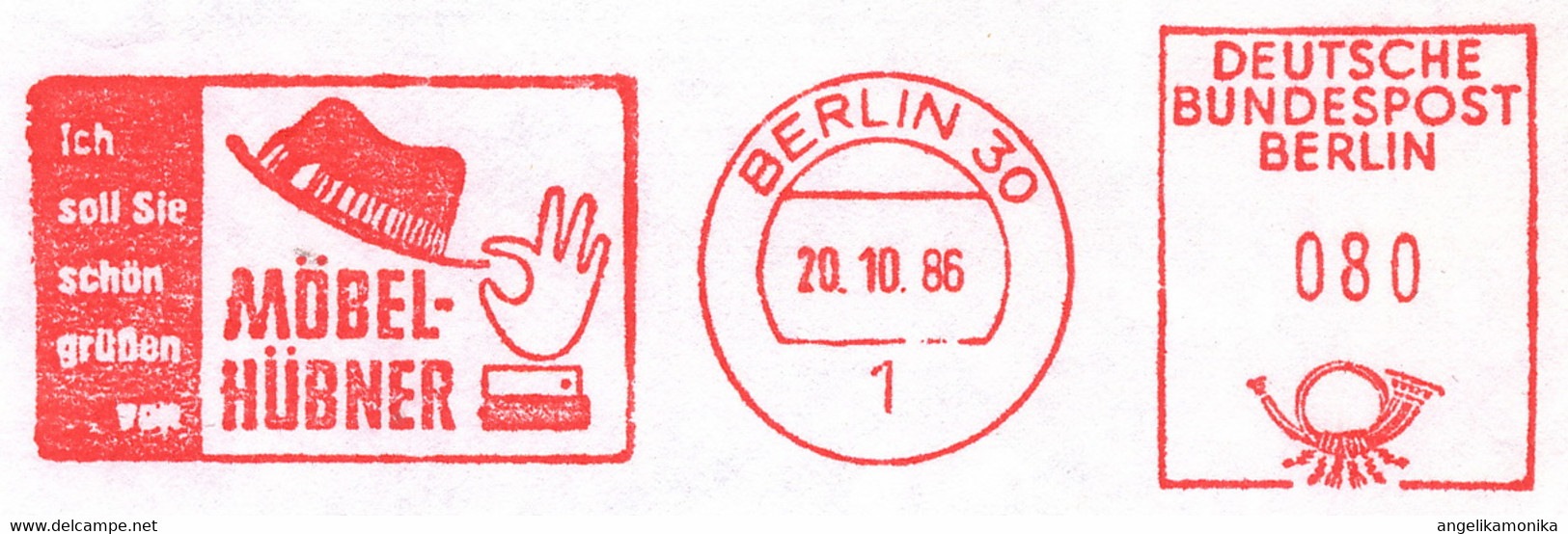 Freistempel Kleiner Ausschnitt 258 Hand Mit Hut - Franking Machines (EMA)