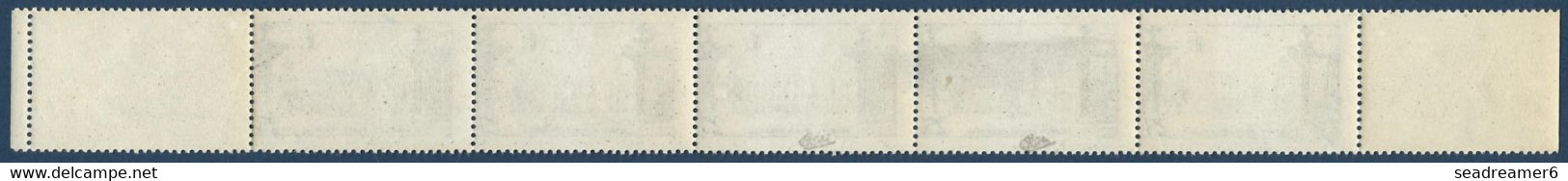 France 1948 Nancy N°822** Bande De 5 Avec Très Spectaculaire Variété D'essuyage  RRR Signé Calves - Ungebraucht