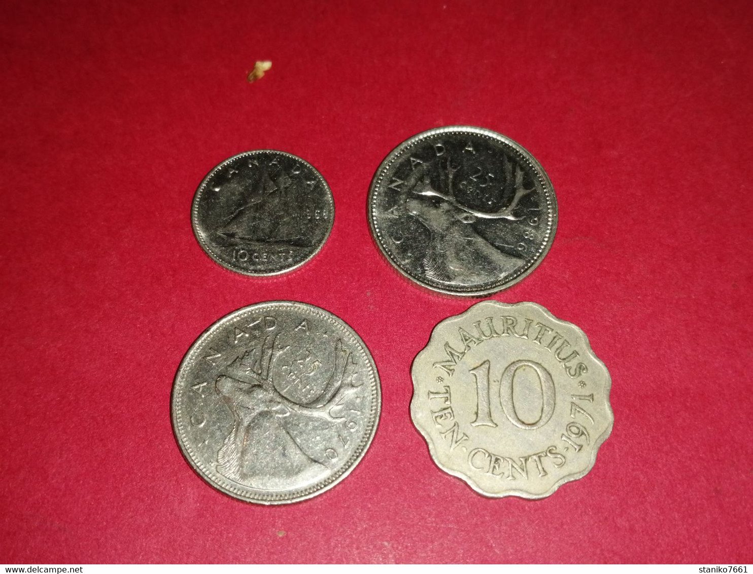 4 MONNAIES ILES MAURICE 1971 ET CANADA Non Nettoyées - Mauricio