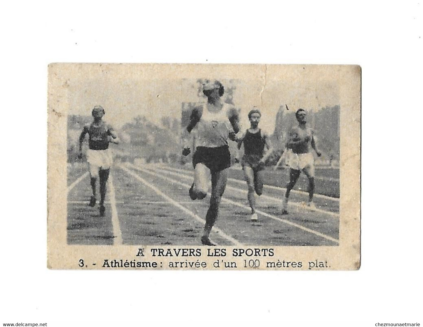 LA PETITE BRETONNE SERIE "LES SPORTS" - ATHLETISME ARRIVEE D UN 100 METRES - IMAGE 6.5*4 CM - Atletiek