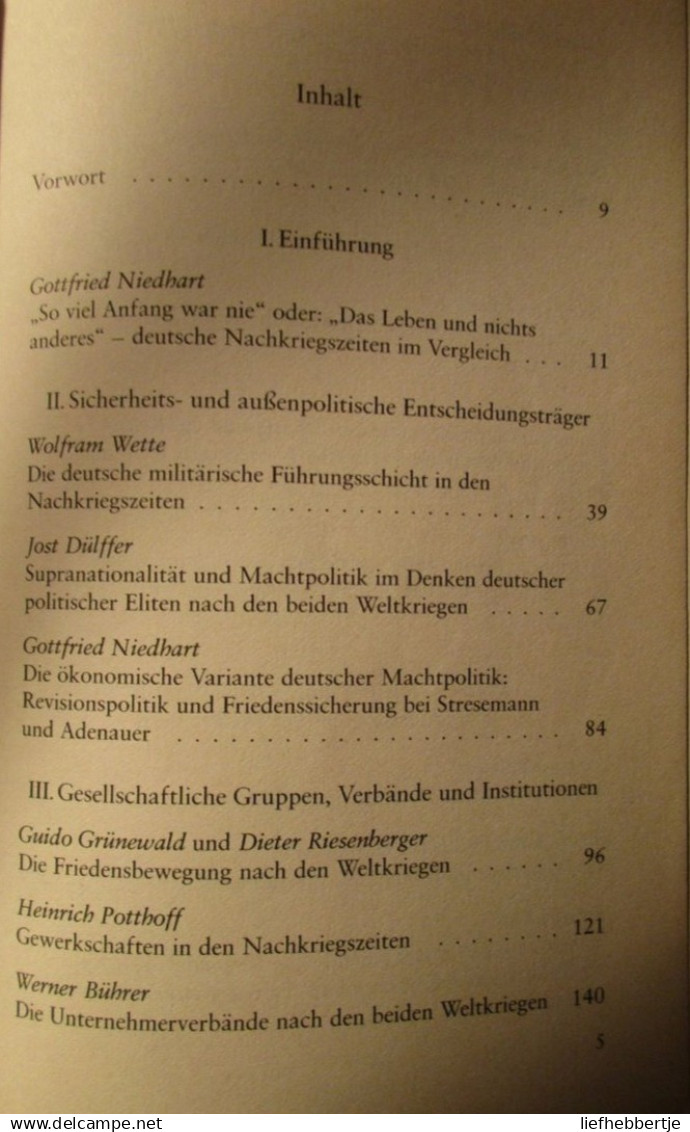 Lernen Aus Dem Krieg? Deutsche Nachkriegszeiten 1918/1945 - G. Niedhart Und D. Reisenberger - 1992 - 5. Wereldoorlogen