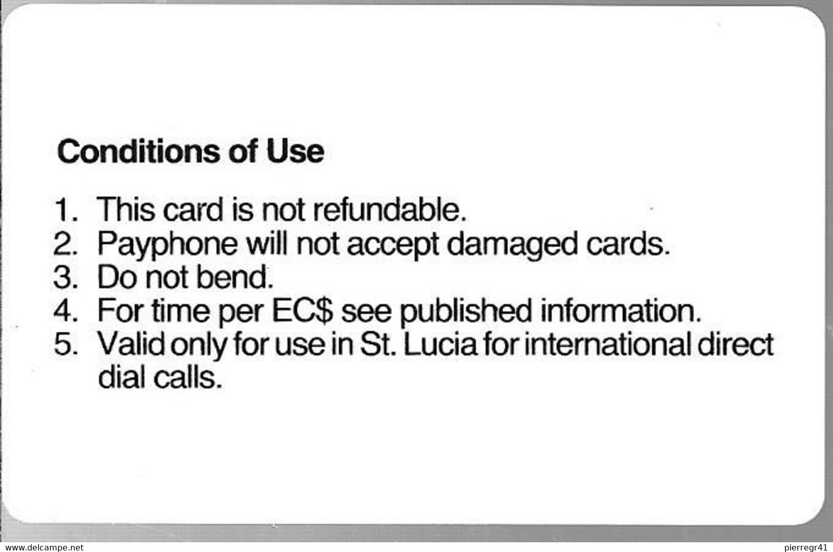 CARTE²-MAGNETIQUE-Générique-Cable And Wireless- EC$ 10-Utilisé-TBE/RARE - Santa Lucia