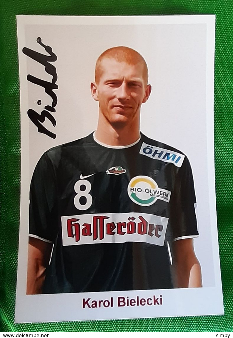 KAROL BIELECKI Poland PLAYER Handball Card With Autograph Handball Club Magdeburg  Germany - Handball