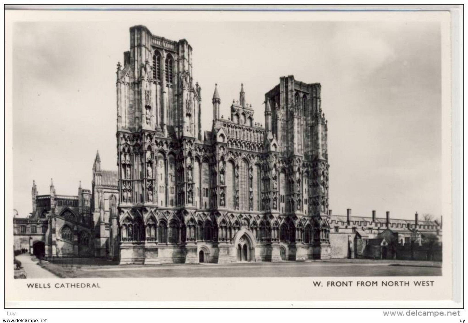 WELLS - Cathedral, W. Front From NW CHRISTIANITY - Wells