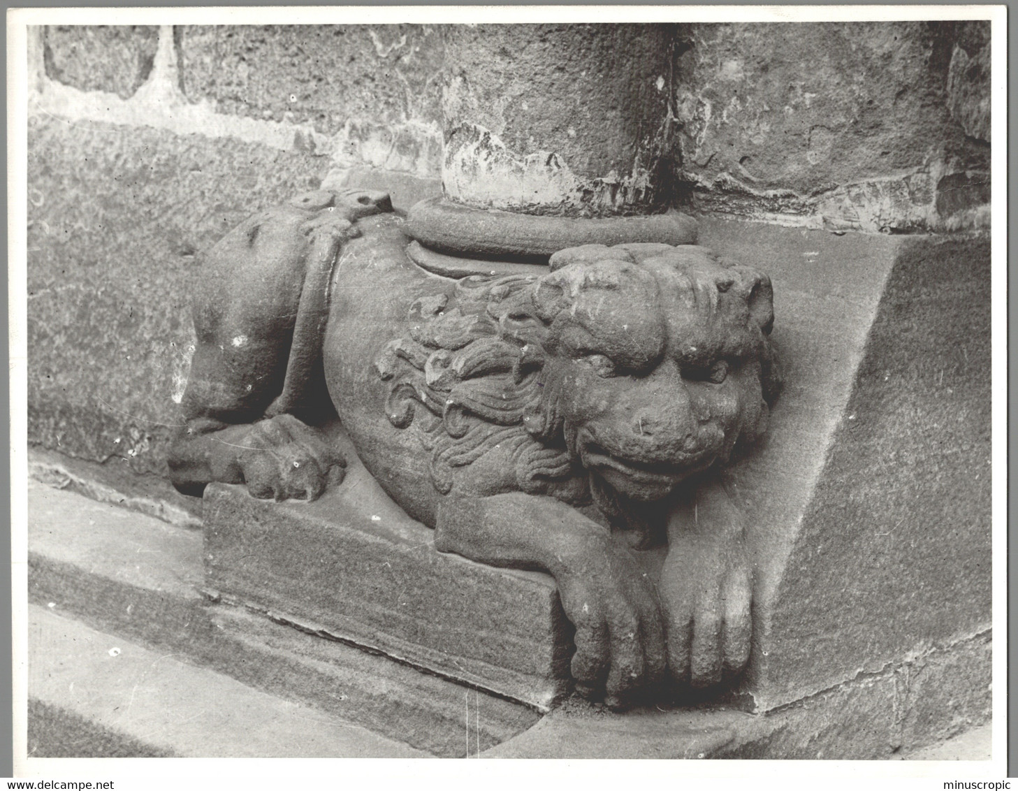 Photo Ancienne - Sélestat - Eglise Sainte Foy - Bas De Colonne Romane - Lugares