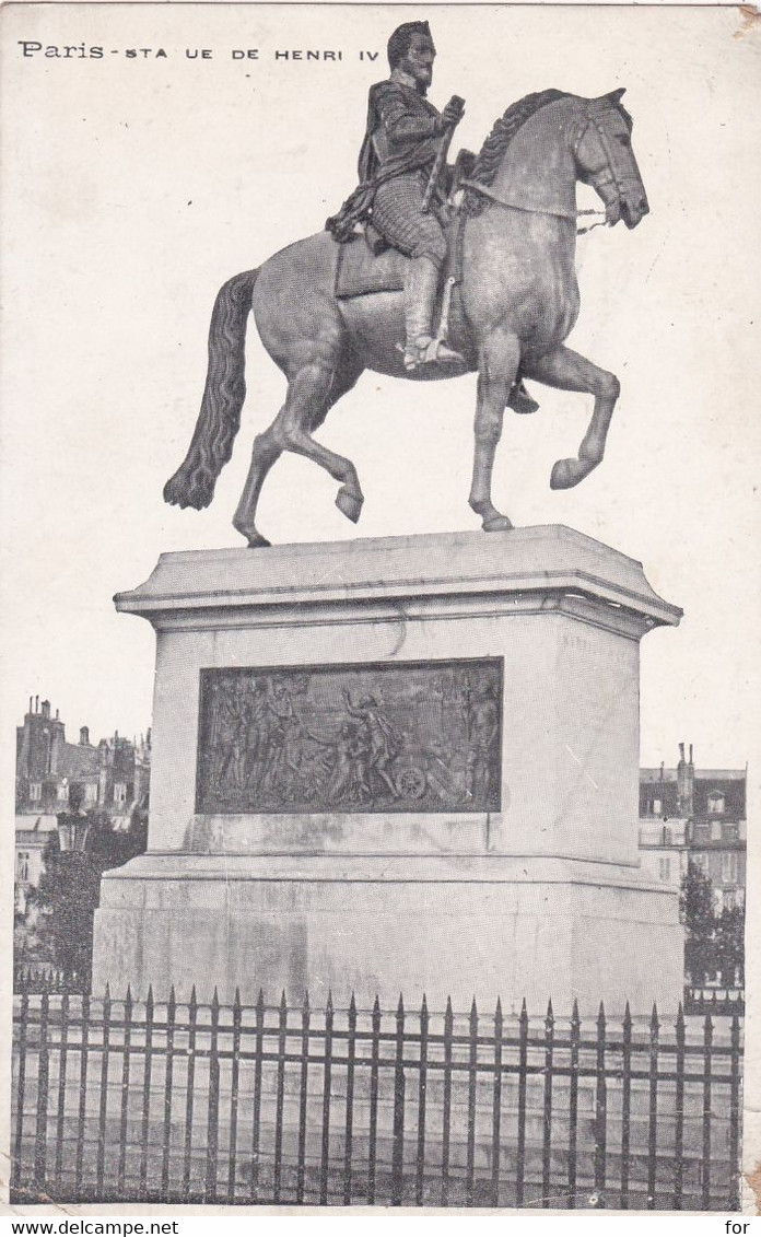 Paris : Statue De Henri IV : Au Dos Pub - à La Ville De Paris - Statuen