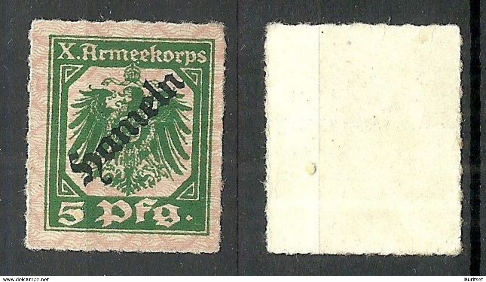 Germany Deutsches Reich 1917 Hameln Scheckmarke Des X. Armeekorps 5 Pfg Notgeld - Autres & Non Classés