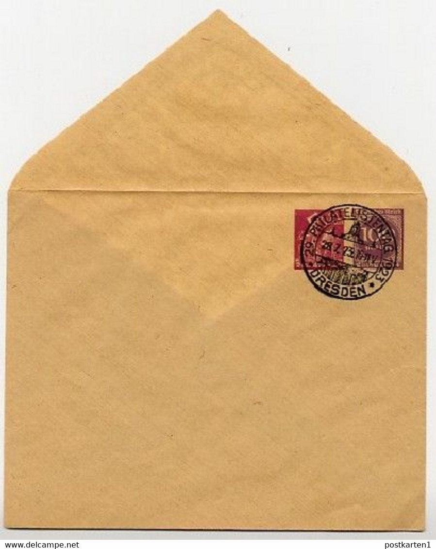 DR PU92/A1-02 Privat-Umschlag Sost. Philatelistentag Frauenkirche Dresden 1923 Kat. 15,00 €+ - Covers