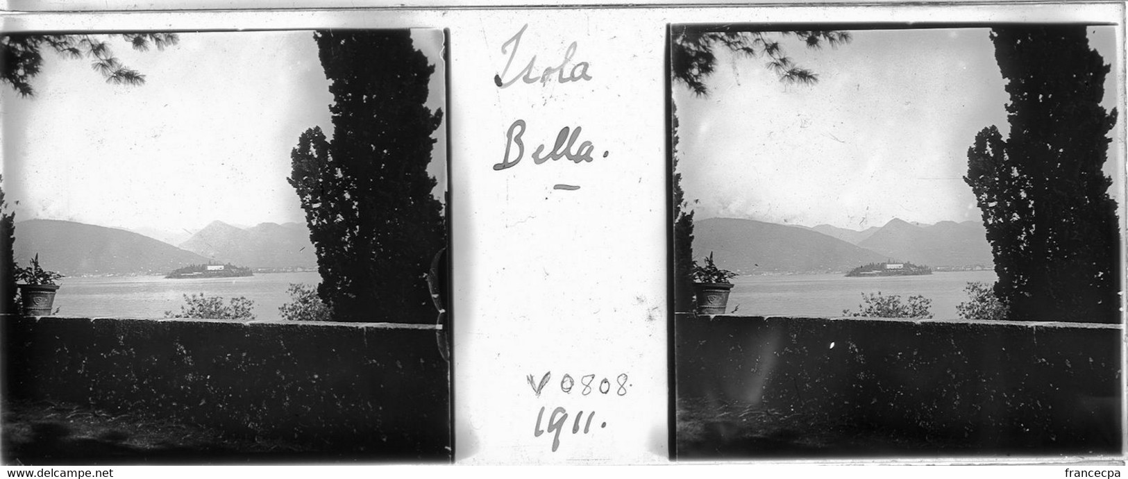 V0808 - ITALIE - ISOLA BELLA - - Plaques De Verre
