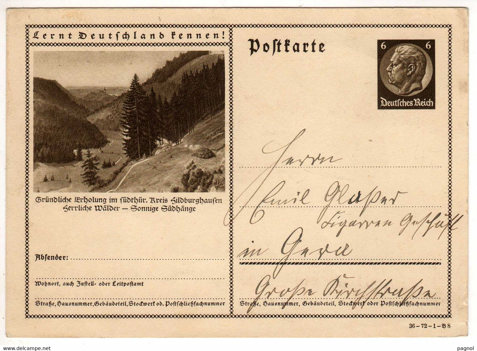 Entiers D'Allemagne : Lernt Deutschland Kennen : 36 -72 -1- B 8 - Cartas & Documentos