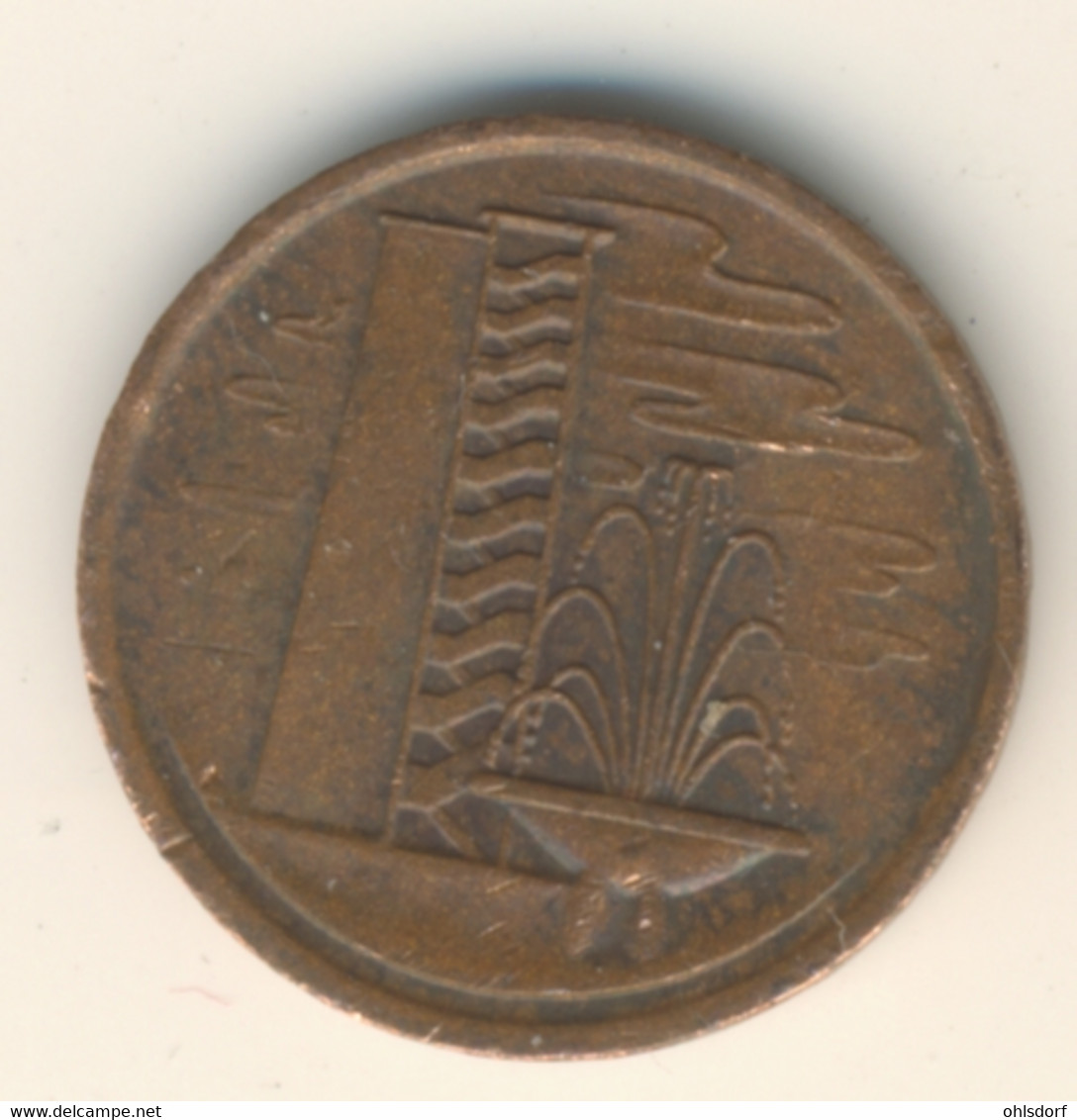 SINGAPORE 1973: 1 Cent, KM 1 - Singapour