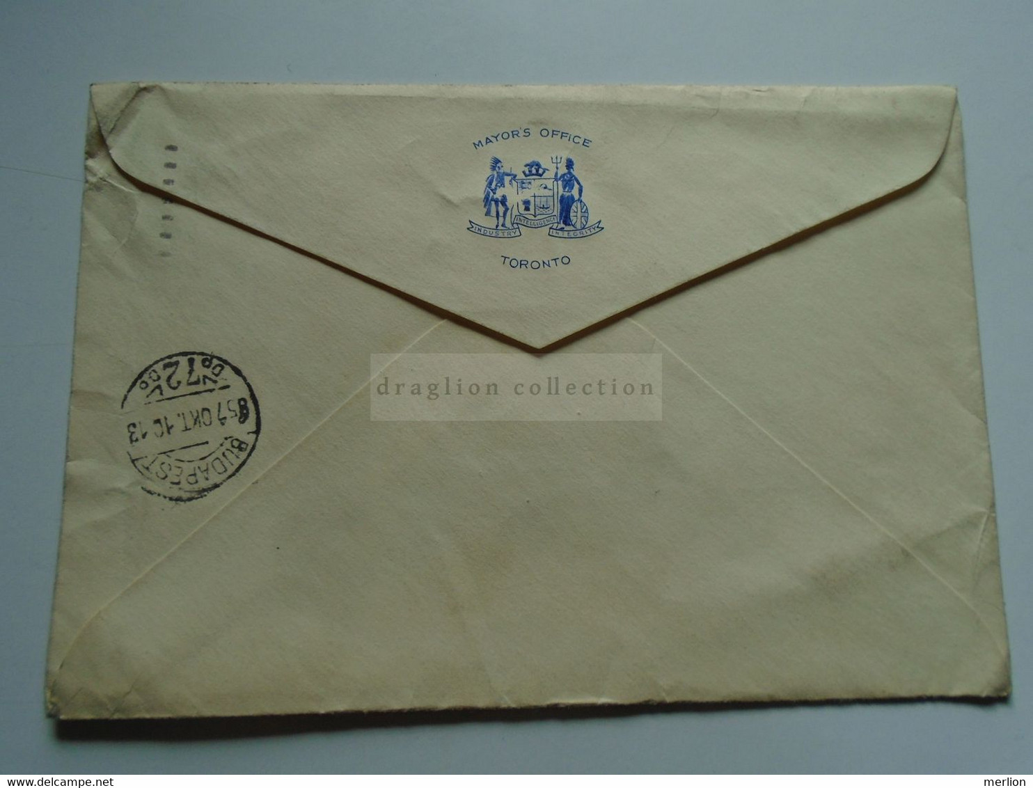 AV652.8    Canada  Cover Cancel Toronto  1957  -  QEII  Stamps  - Major's Office  Toronto  Sent To Budapest Hungary - Cartas & Documentos