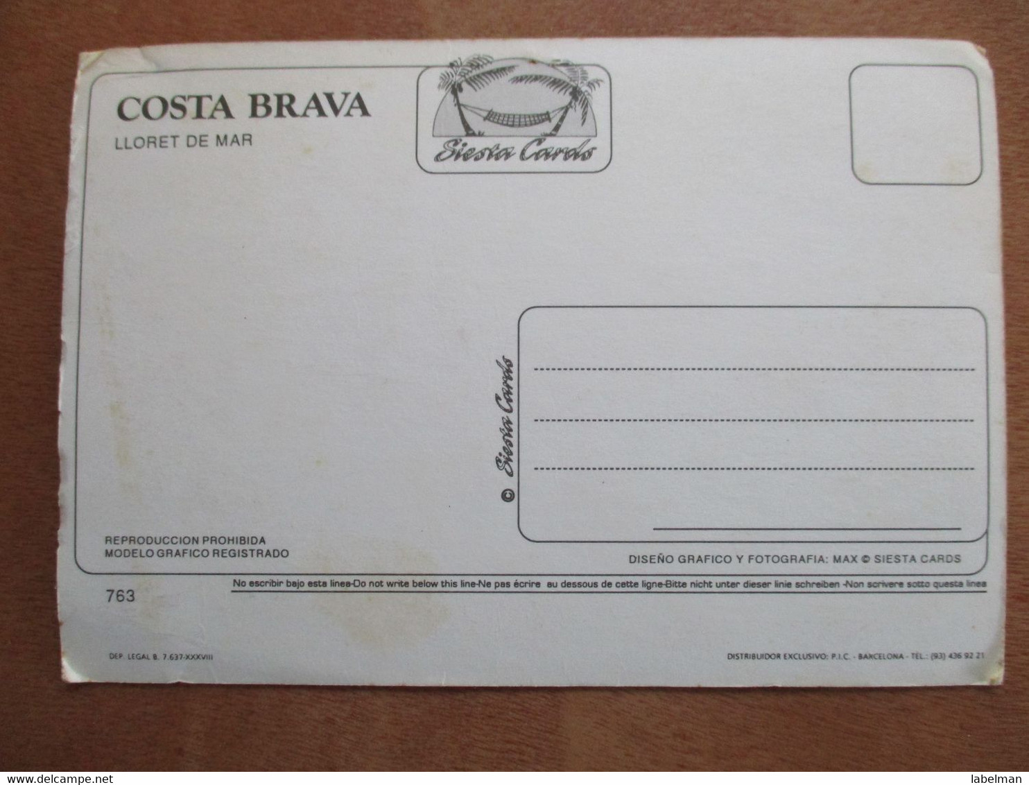 SPAIN COSTA BRAVA LLORET DE MAR BEACH HOTEL TARJETA POSTAL CARTA POSTCARD ANSICHTSKARTE PICTURE CARTOLINA PHOTO CARD - Ceuta