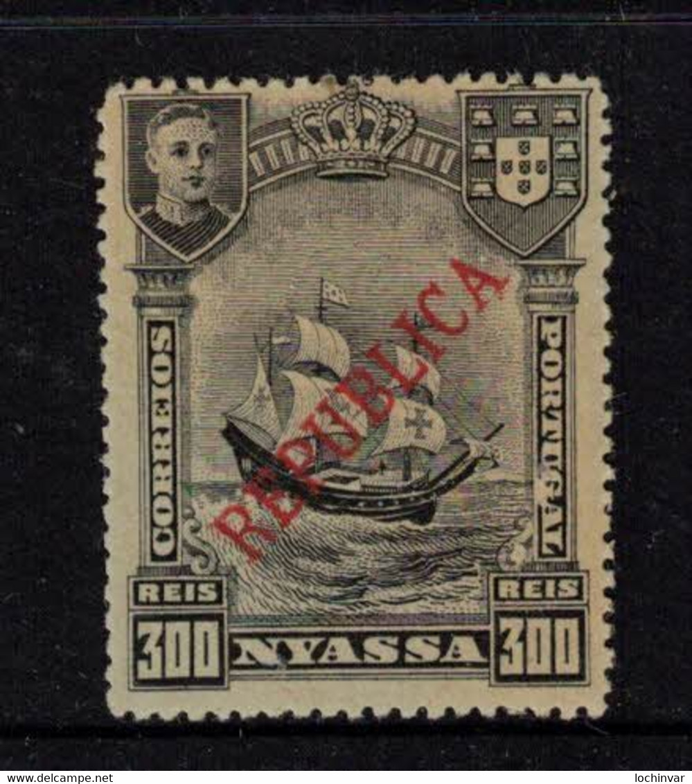 NYASSA COMPANY, 1911 300r MH STAMP O/PRINT - Africa Portuguesa