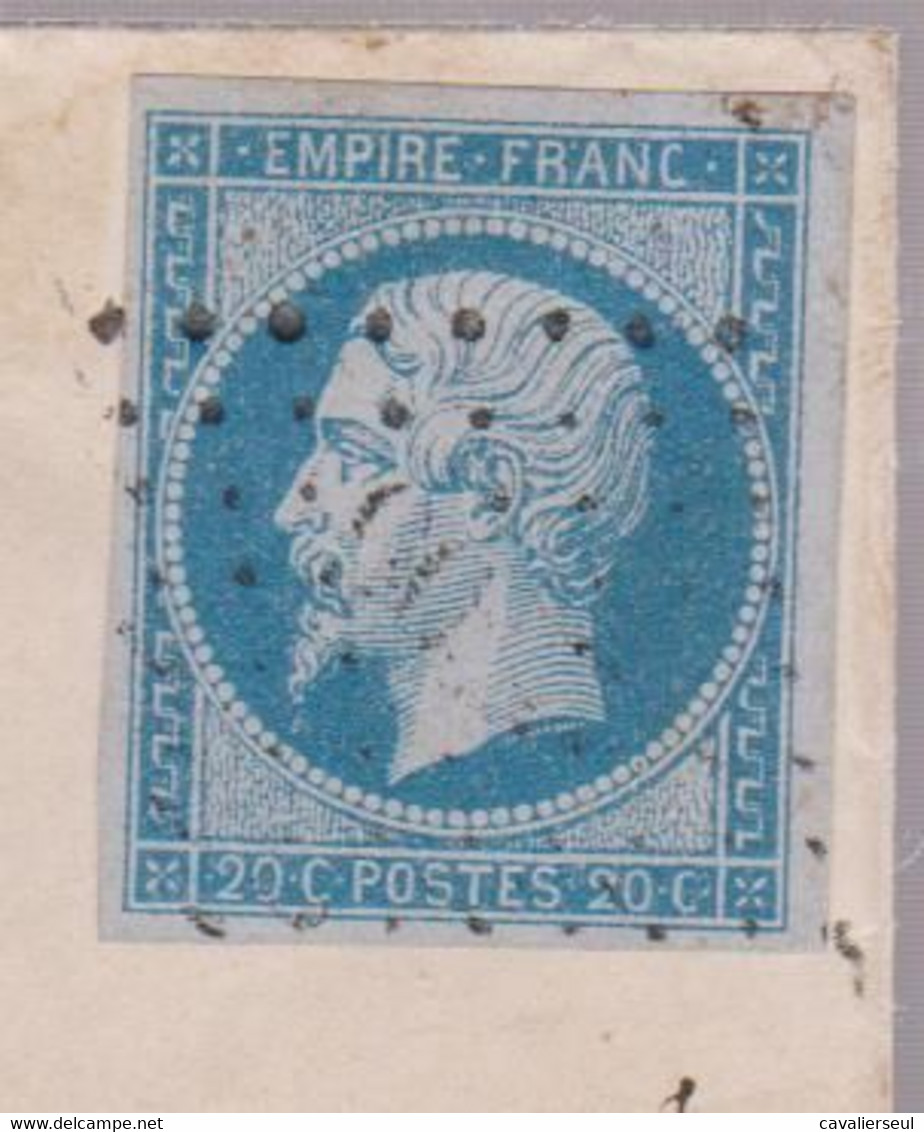 LAC - N° 14Ae (bleu Sur Lilas) - OBL. PC De LA ROCHELLE - 10 AVRIL 58 - 1849-1876: Klassik