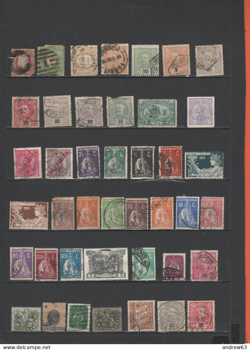 PORTOGALLO - PORTUGAL - Lotto - Accumulo - Vrac - 160+ Francobolli (1 Perfin) - Usati, Used - Lotes & Colecciones