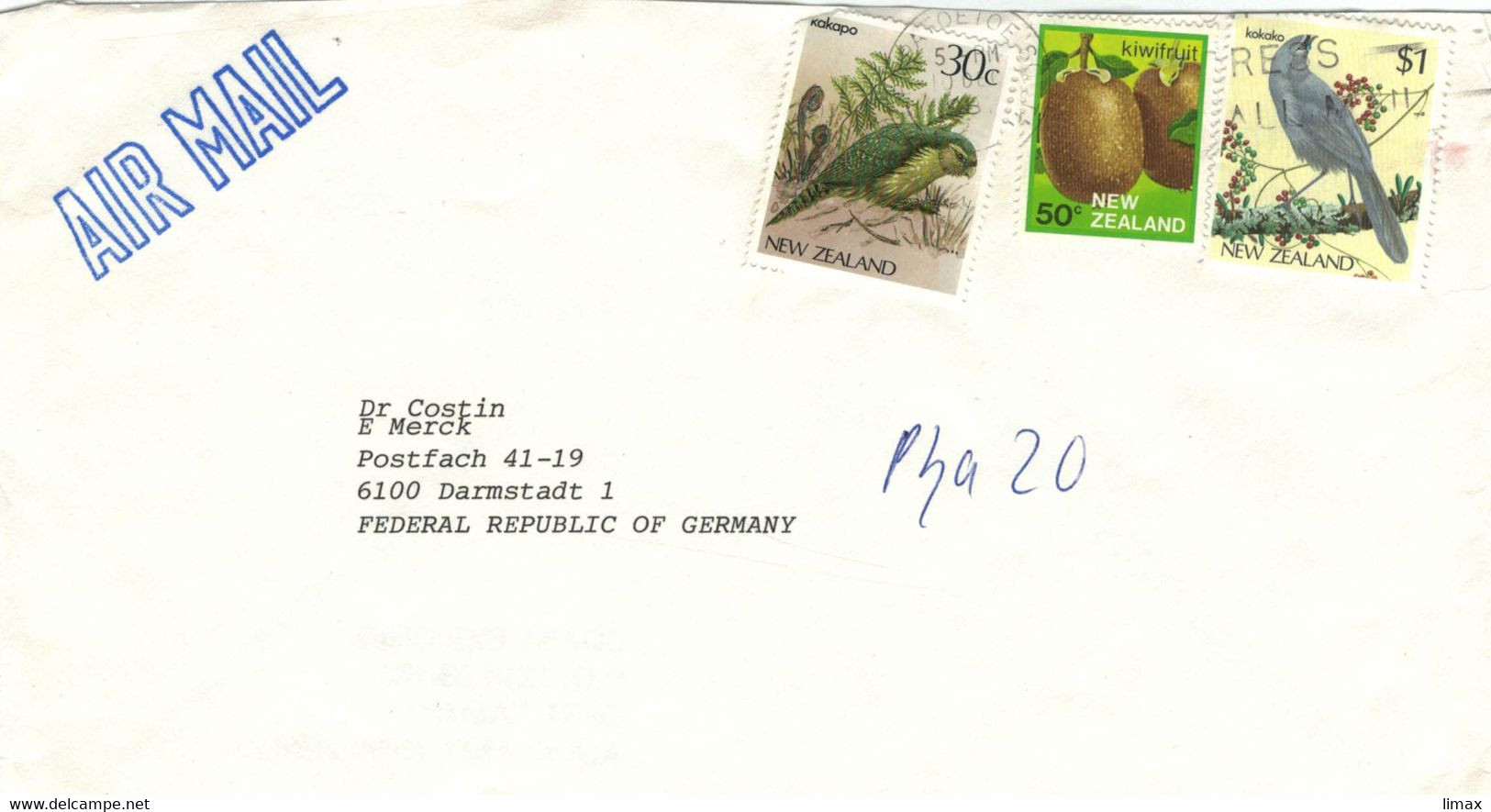 NZ Kiwi - Kokako Callaeas Wilsoni - Nordinsel - !! Linke Marke Beschädigt !! - Storia Postale