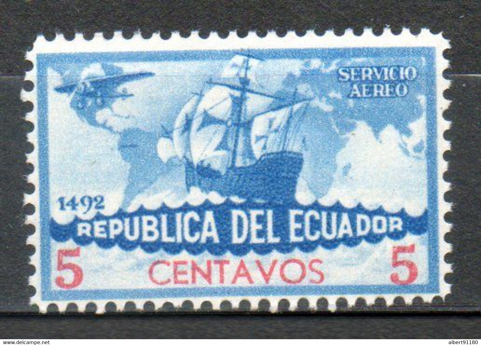 EQUATEUR Anniversaire De La  Découverte De L Amérique 1935 N°36 - Ecuador