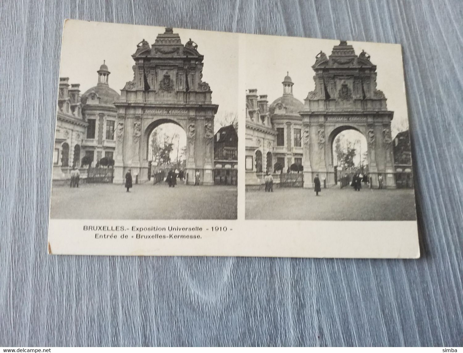 Bruxelles Exposition Universelle 1910 Vue Stéréoscopique Entree Kermesse - Exhibitions