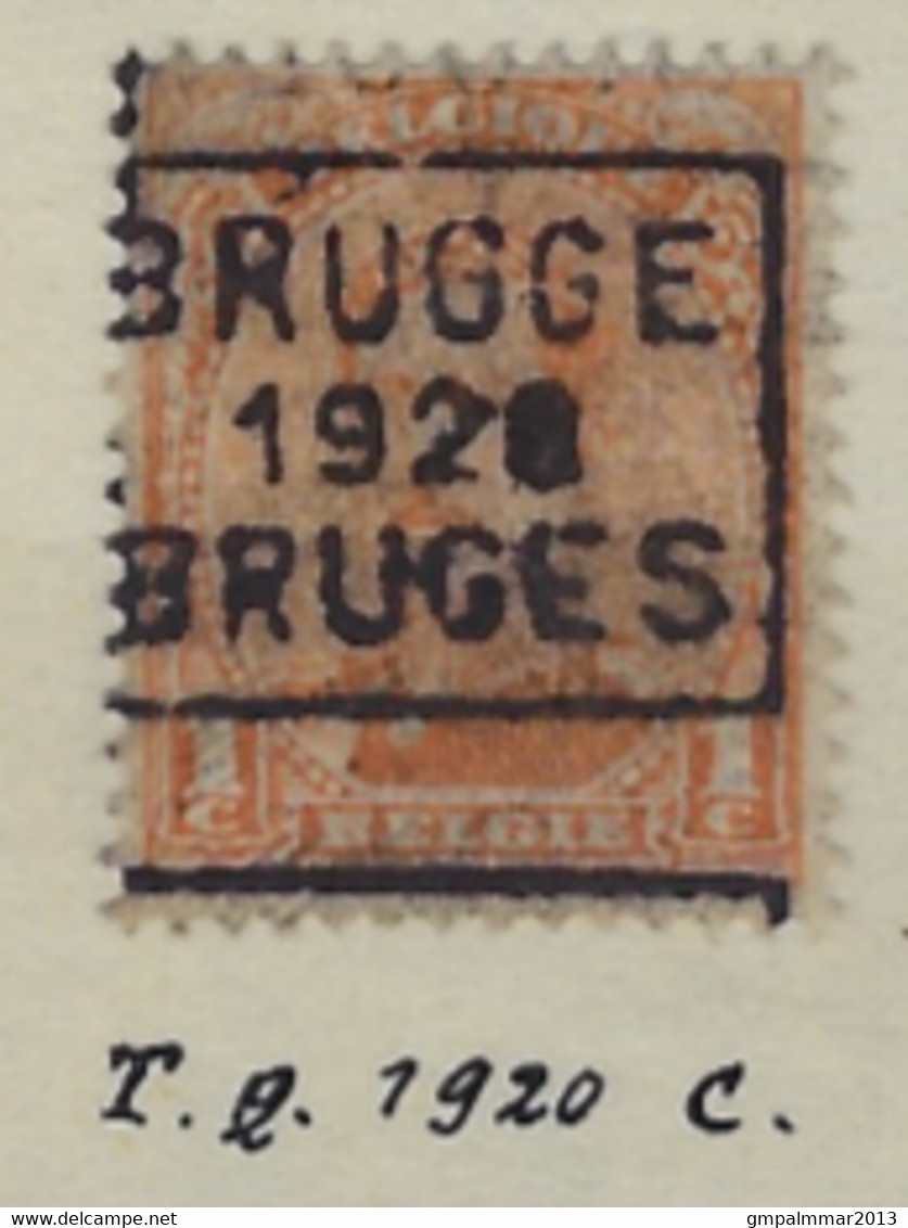 Albert I Nr. 135 Type I Voorafgestempeld Nr. 2488 C  BRUGGE 1920 BRUGES  ; Staat Zie Scan ! - Rollini 1920-29