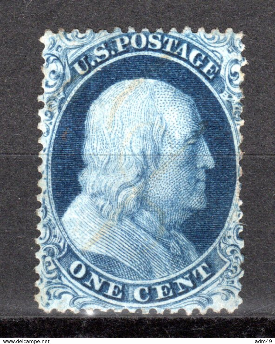 USA 1857, Freimarke, Benjamin Franklin, Ungebraucht * - Ungebraucht