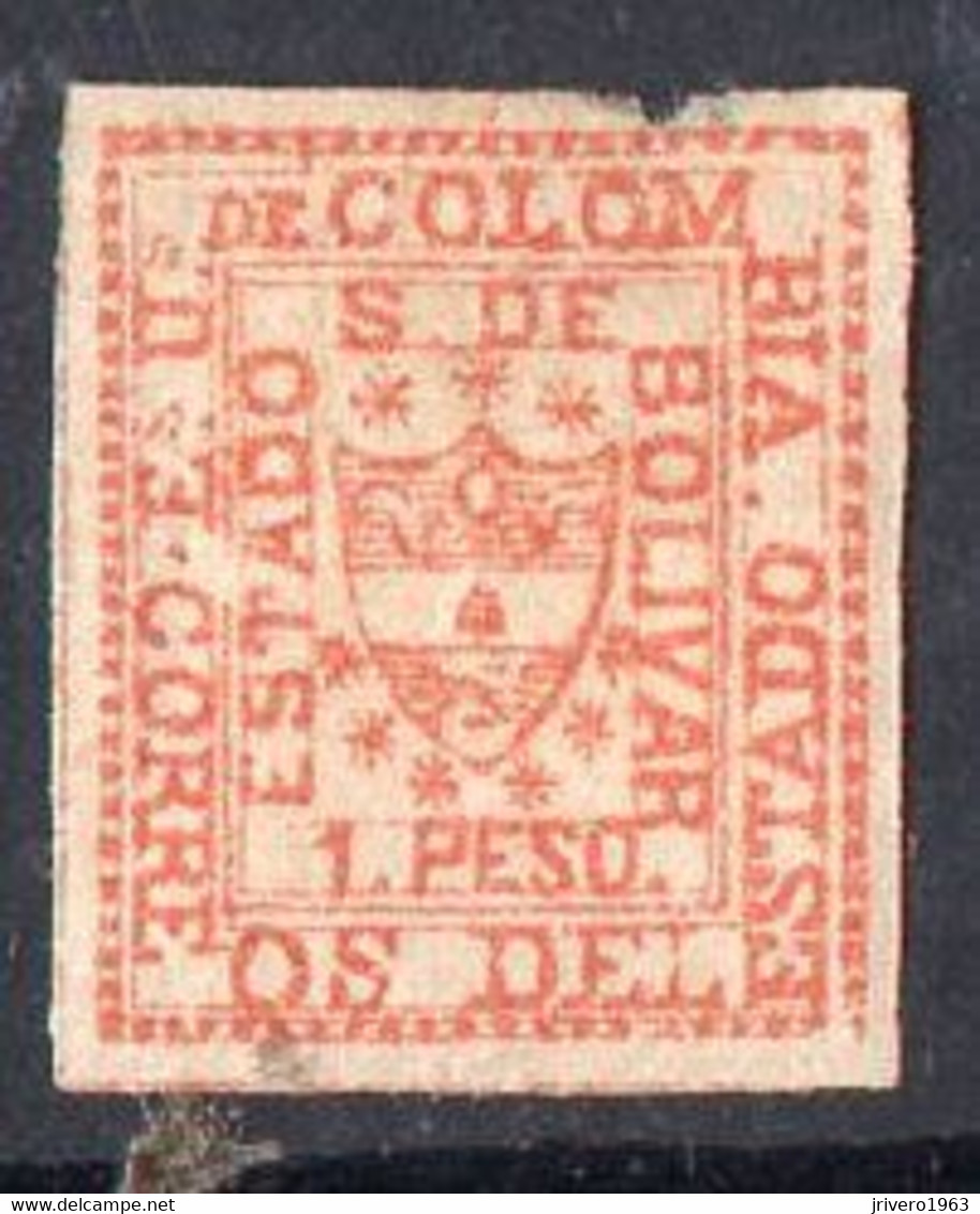 COLOMBIA BOLIVAR 1863 1p RED Nº 3 - Colombia