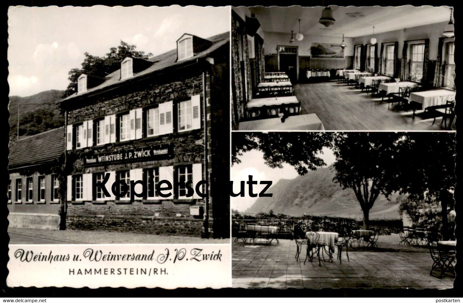 ALTE POSTKARTE WEINHAUS UND WEINVERSAND ZWICK HAMMERSTEIN RHEIN Bad Hönningen Wein Cpa Postcard AK Ansichtskarte - Bad Hoenningen