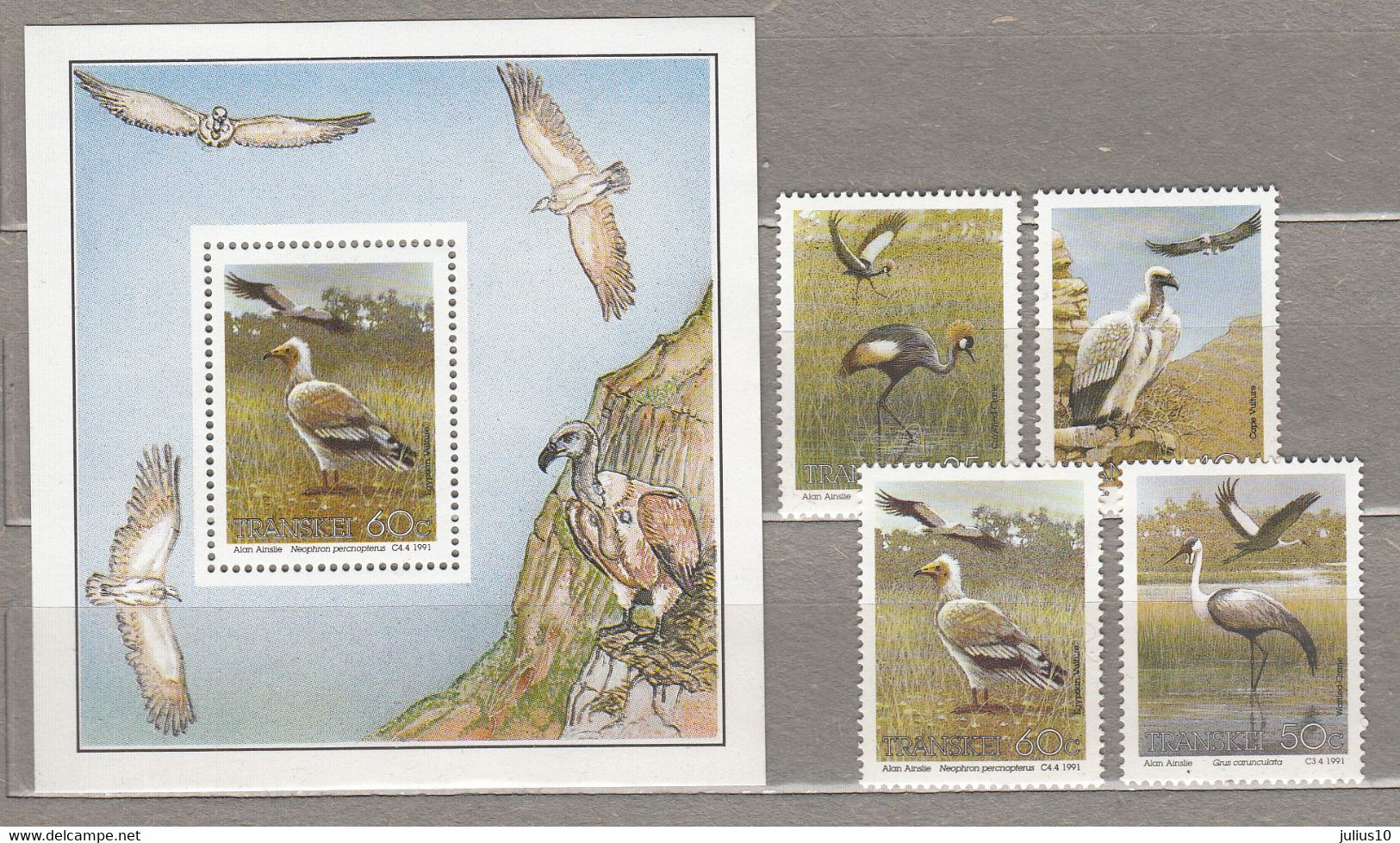 BIRDS South Africa Transkei 1991 Mi 271-274 Bl 8 MNH (**) #20973 - Aquile & Rapaci Diurni