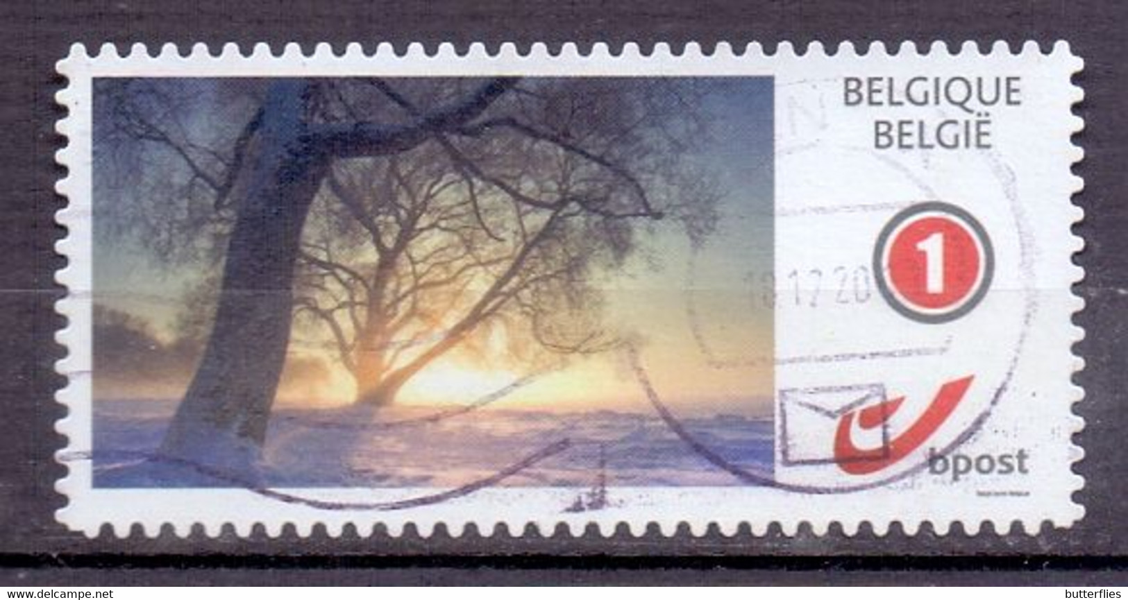 België - Duostamp  - Natuur - Zonder Papierresten - Usati