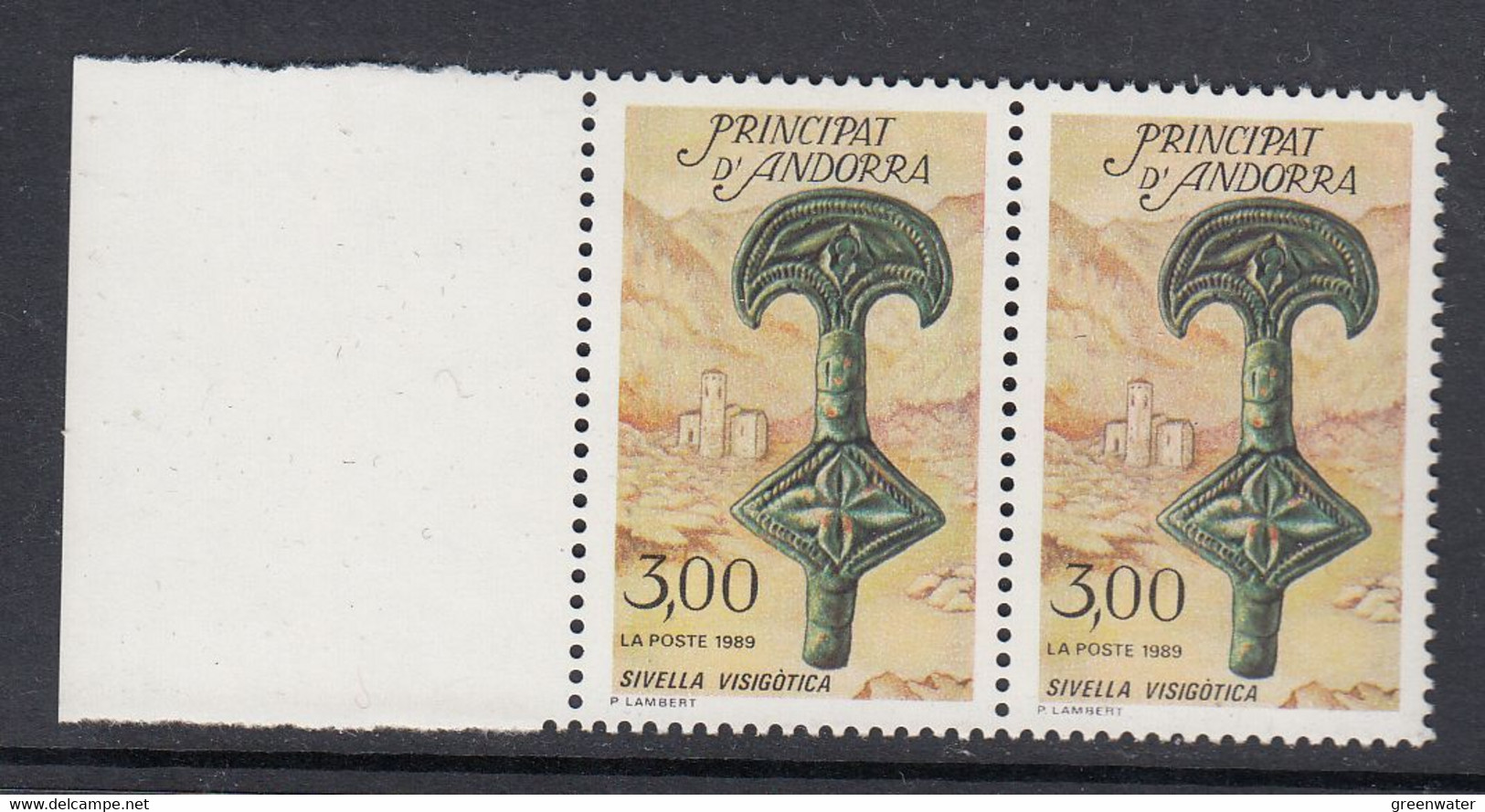 Andorra Fr. 1989  Sivella Visigotica 1v (pair) ** Mnh (51288A) - Usados