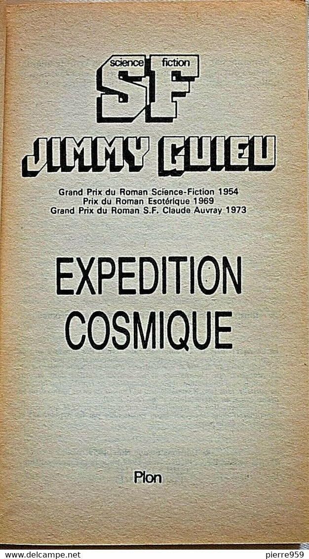 Expédition Cosmique - Jimmy Guieu - SF41 - Plon