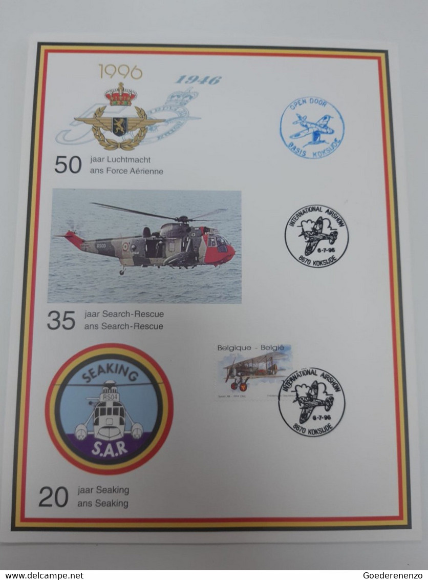 50 Jaar Luchtmacht 1996 - Cartas Commemorativas - Emisiones Comunes [HK]