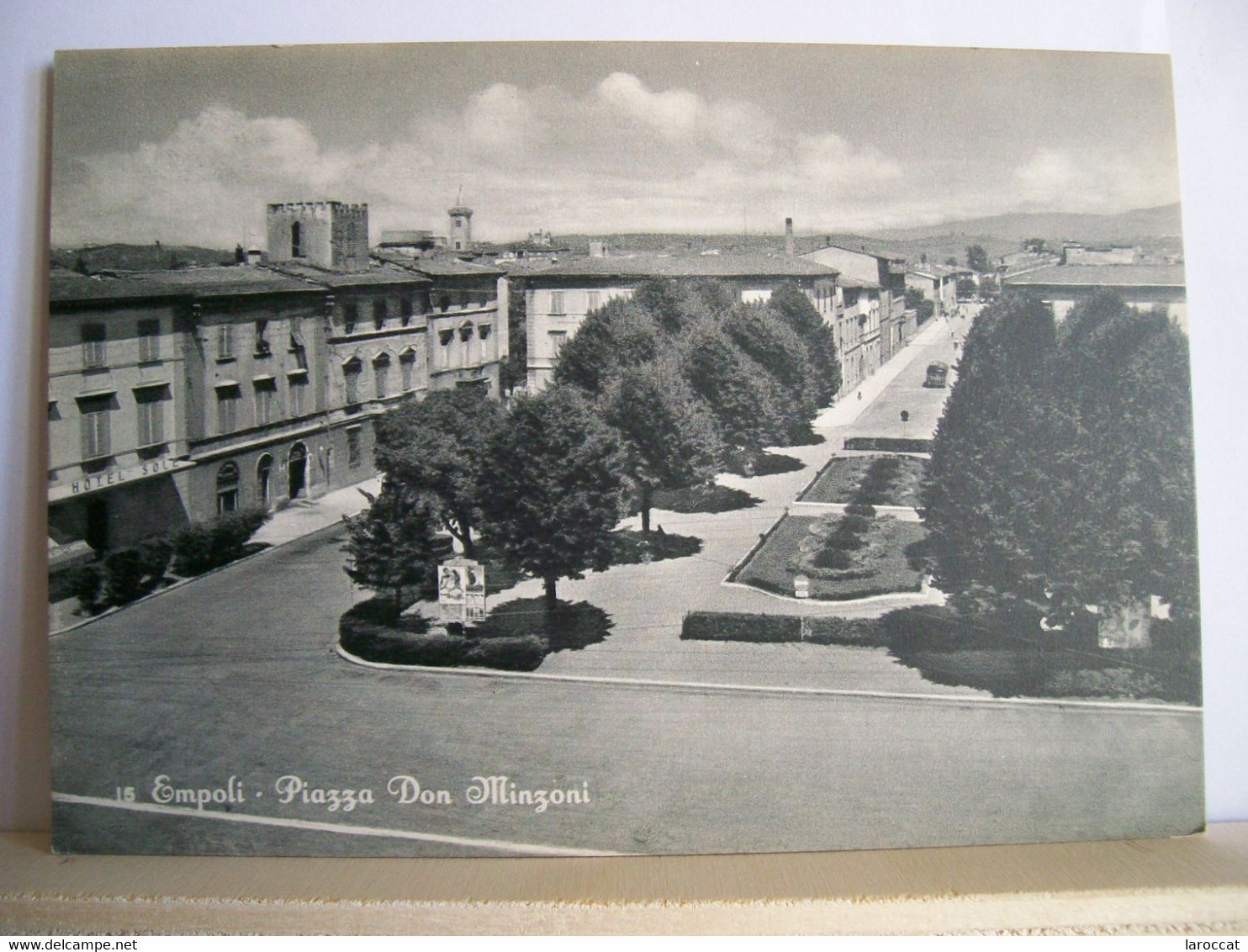 Firenze - Empoli - Piazza Don Minzoni - Hotel Sole - Corriera - Bella Cartolina Antica - Ed. Pappagallo  - 2 Scans. - Empoli