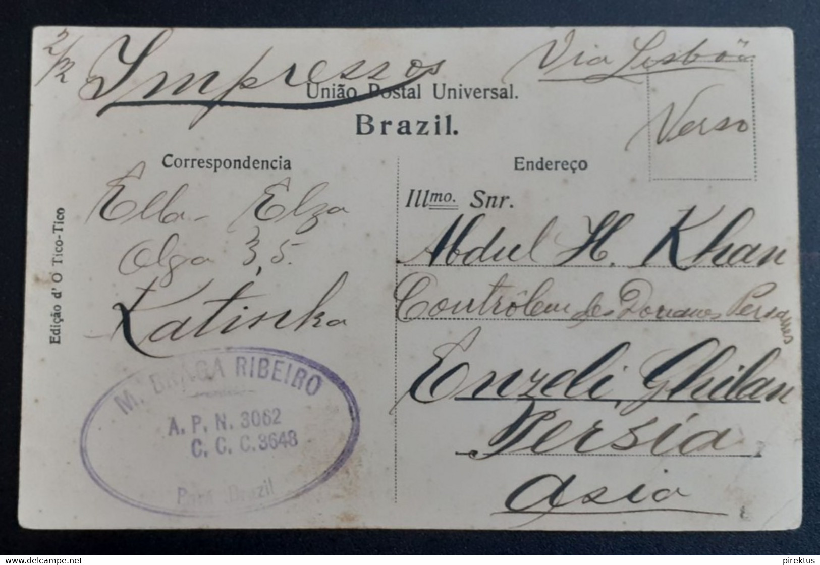 Brazil Post Cancel Postcard - Lettres & Documents