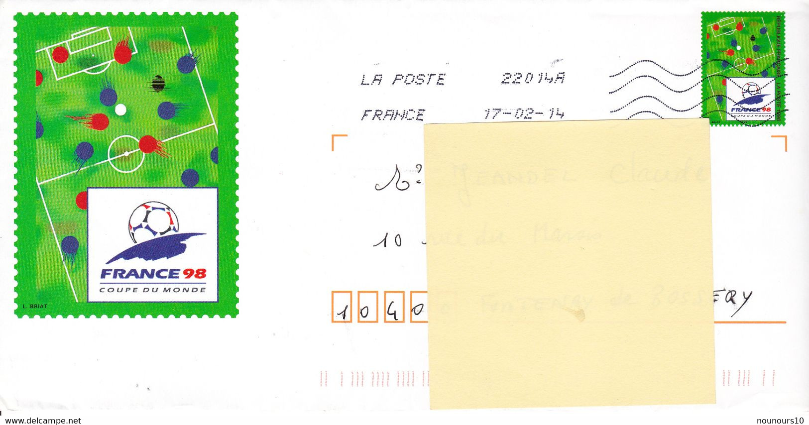 Entier Coupe Du Monde 98 Thème Football - Prêts-à-poster:  Autres (1995-...)