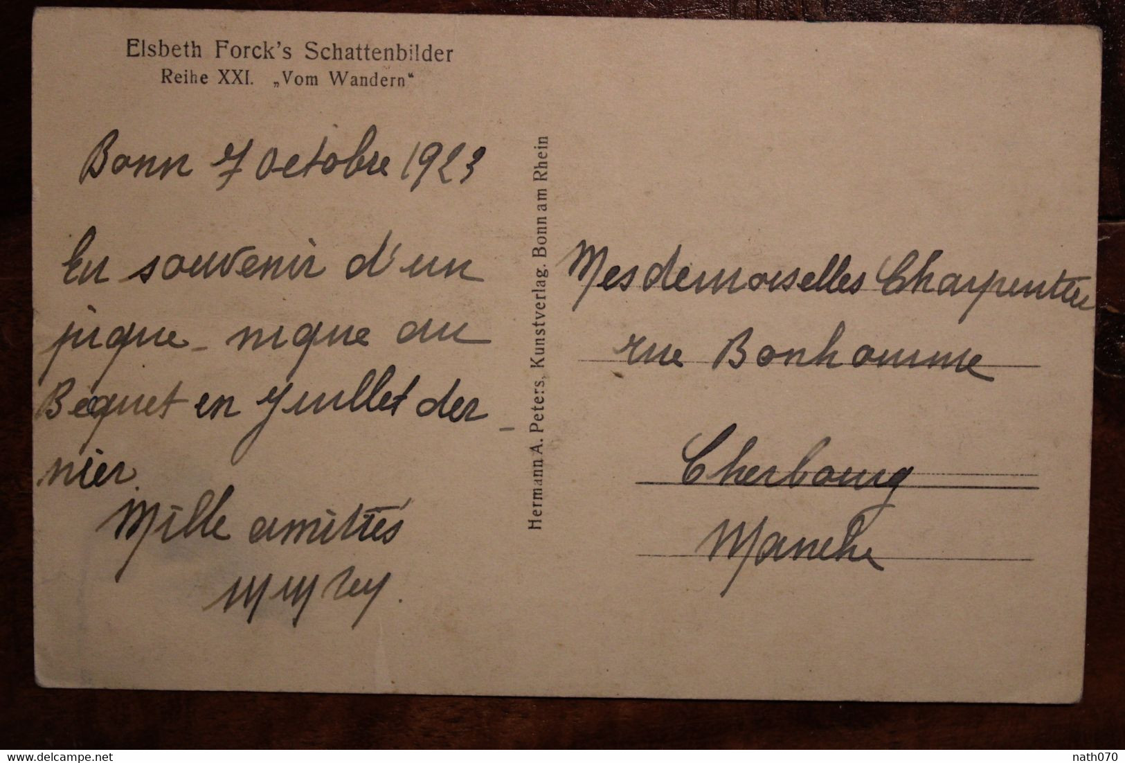 AK 1923 CPA Beim Abkochen Schatten Scherenschnitt Freuden - Silhouetkaarten