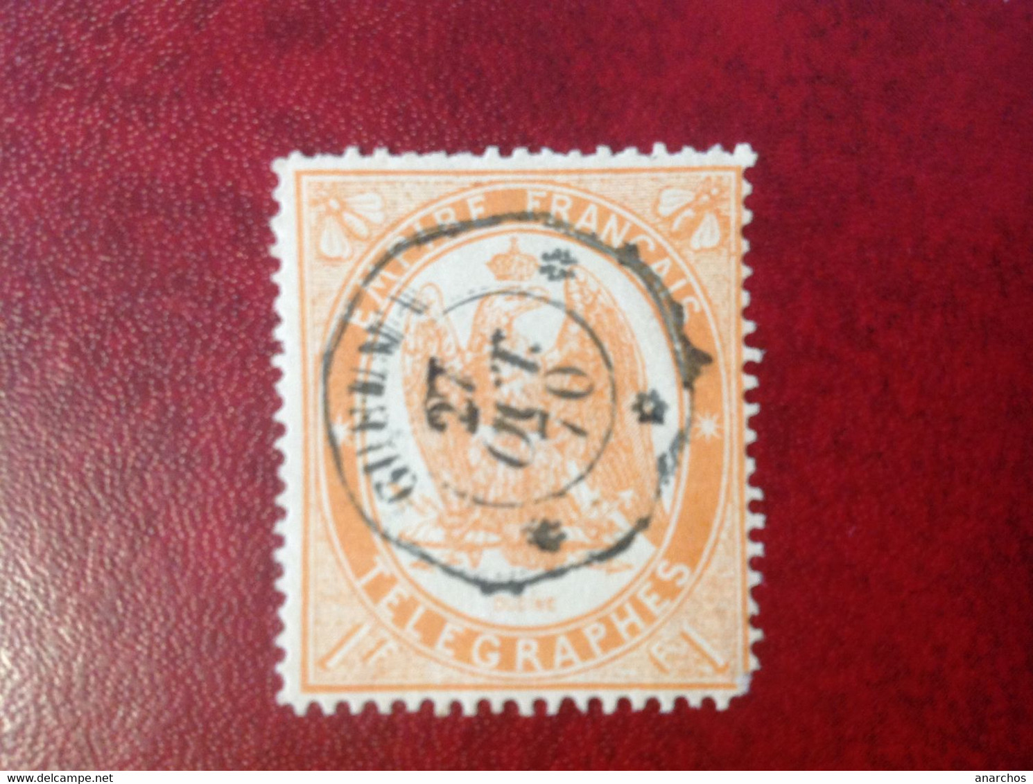 FRANCE TELEGRAPHES N° 7 Oblitéré GUELMA 1870 - Telegraaf-en Telefoonzegels