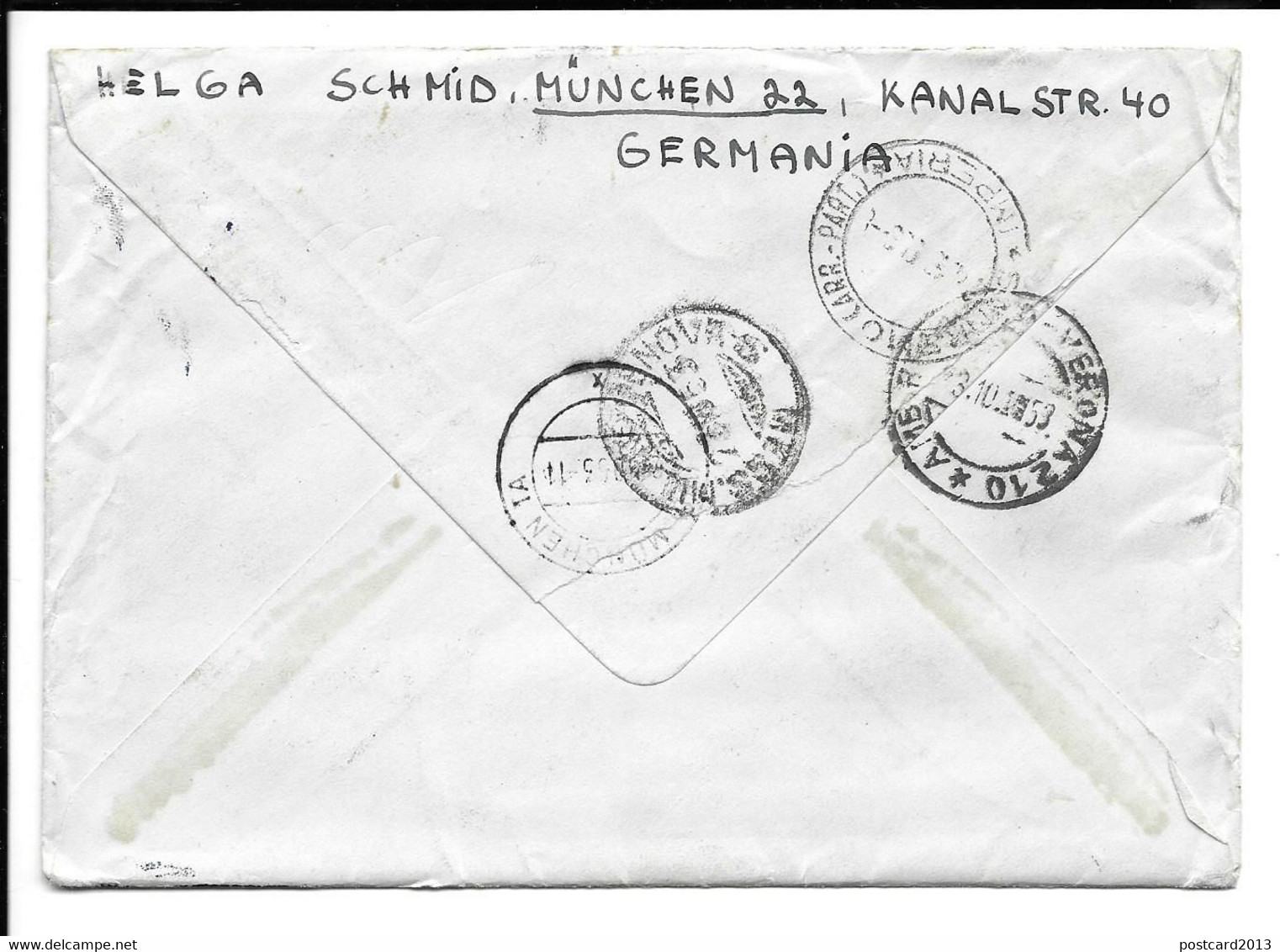 BUNDESREPUBLIK DEUTSCHLAND , EXPRESS LETTER POSTED WITH 1 VALUE OF 90 (Pf) FROM MONACO TO ITALY, 1953. - Cartas & Documentos