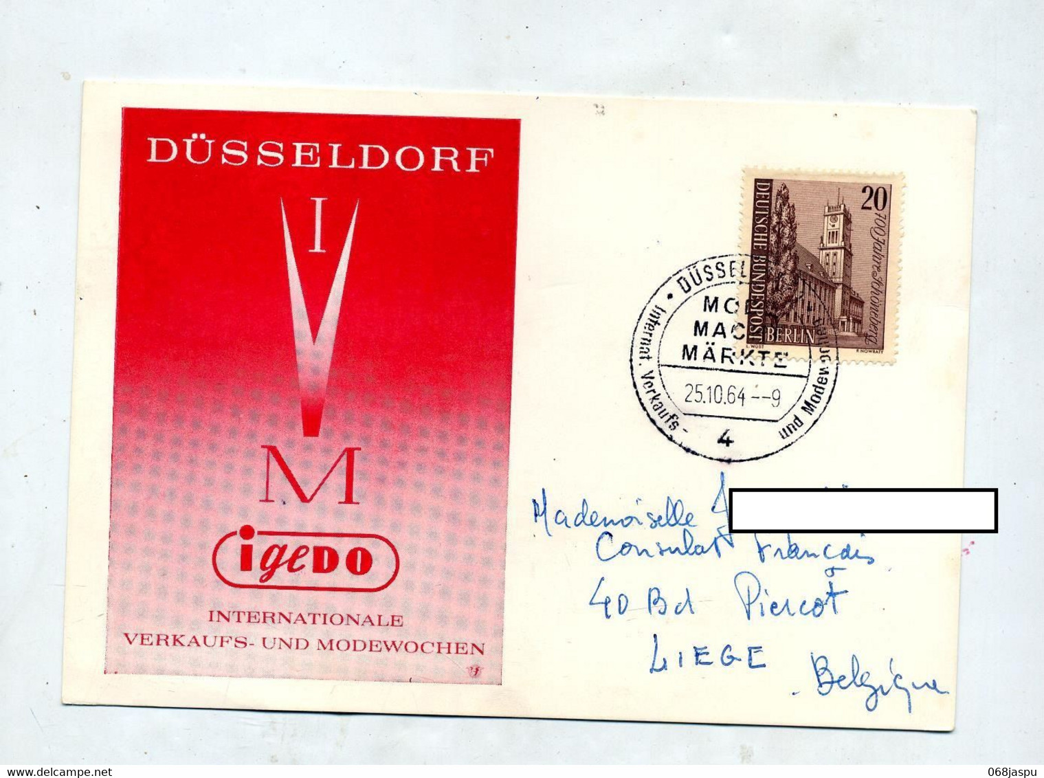 Carte Cachet Dusselforf Foire Mode - Maschinenstempel (EMA)