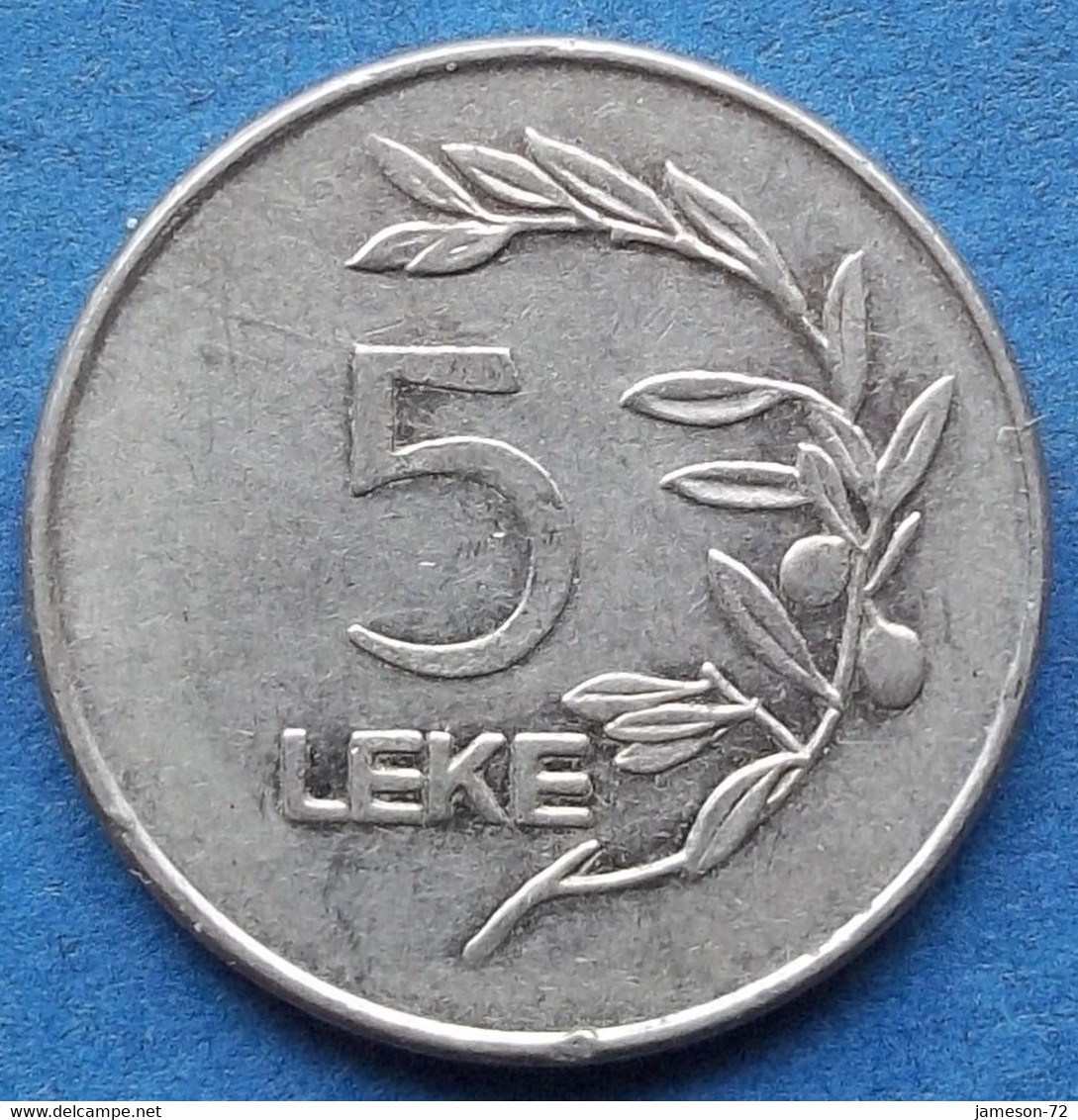 ALBANIA - 5 Leke 2000 "olive Branch" KM# 76 Republic (1996) - Edelweiss Coins - Albania