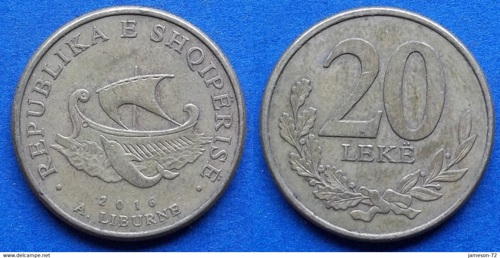 ALBANIA - 20 Leke 2016 "Liburne" KM# 78a Republic (1996) - Edelweiss Coins - Albania