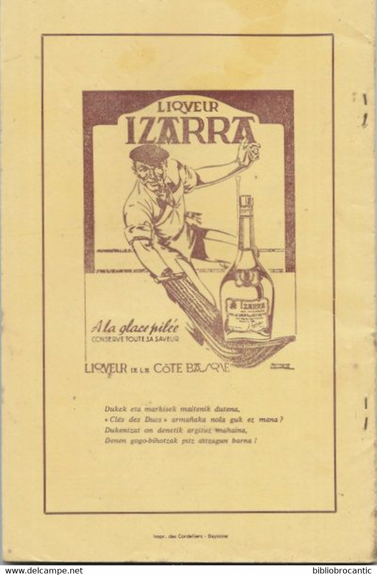 Revue GURE HERRIA - N°1/1967 < ARGIZ ARGI/CHAPELAINS DE LARUNS/MAYI ELLISSAGUE, ROMANCIERE BASQUE/Scan Sommaire - Pays Basque